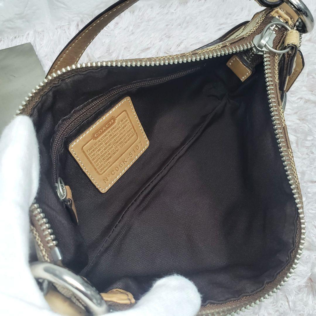 COACH コーチ シグネチャー ワンショルダーハンドバッグ Y2K ベージュ