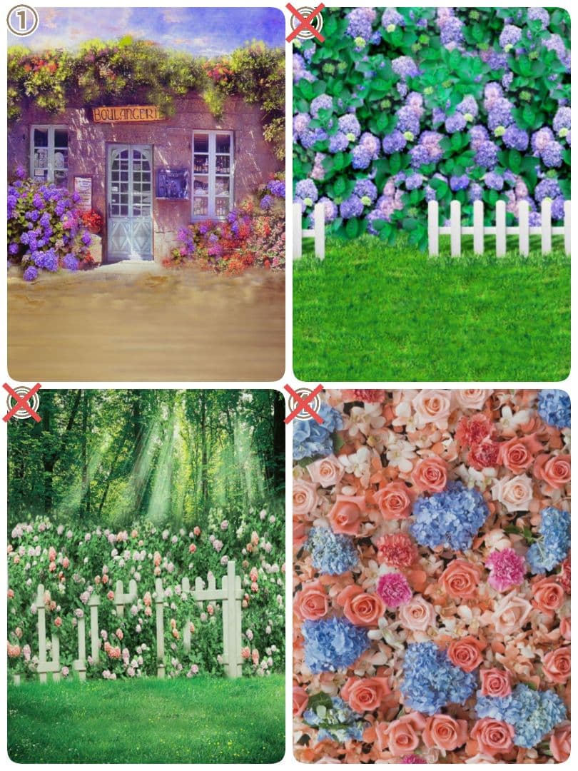 背景布　【　紫陽花A　】　サンプル　ニューボーンフォトなどに♪