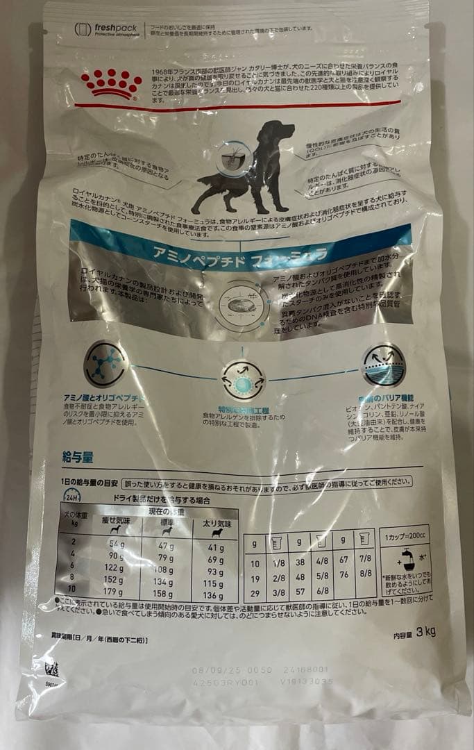  CANIN ロイヤルカナン アミノペプチド フォーミュラ 3kg 犬