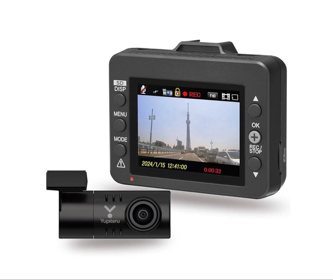 10316ユピテル　ドライブレコーダー 前後2カメラ WDT410d HDR搭載