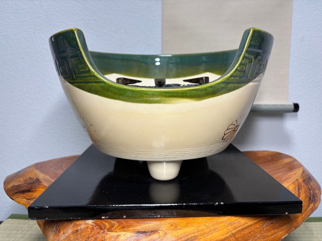 風炉型電熱器 織部 創巧 野々田 道安型 炉用炭型電熱器