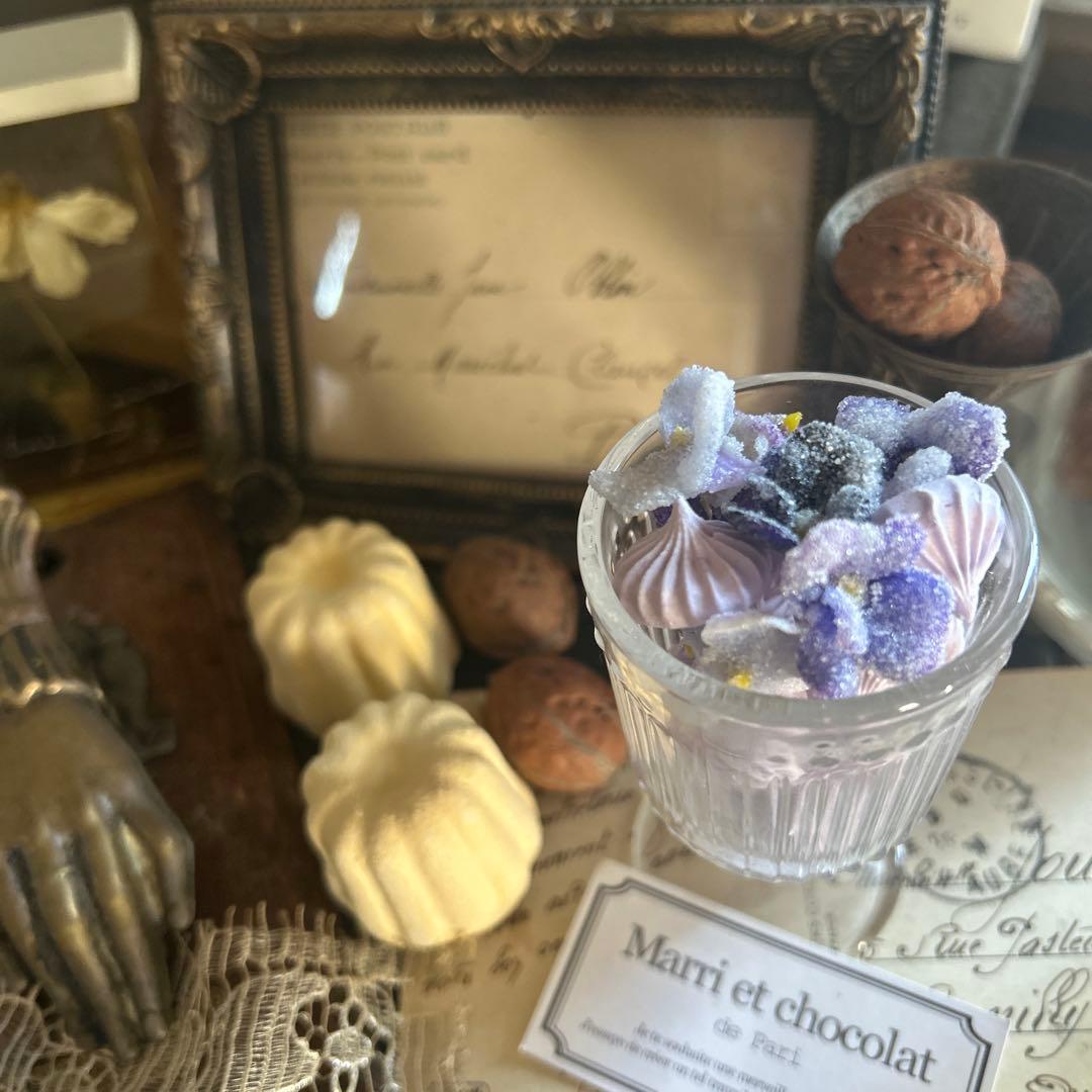 フェイクスイーツ すみれの砂糖づけ スイーツデコレーションカップ ラスト1個