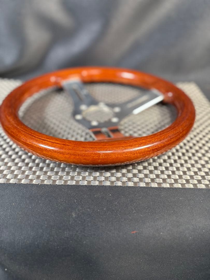 C026 OBA オバ　木製ステアリング　ハンドル　レア　ヴィンテージ 30cm