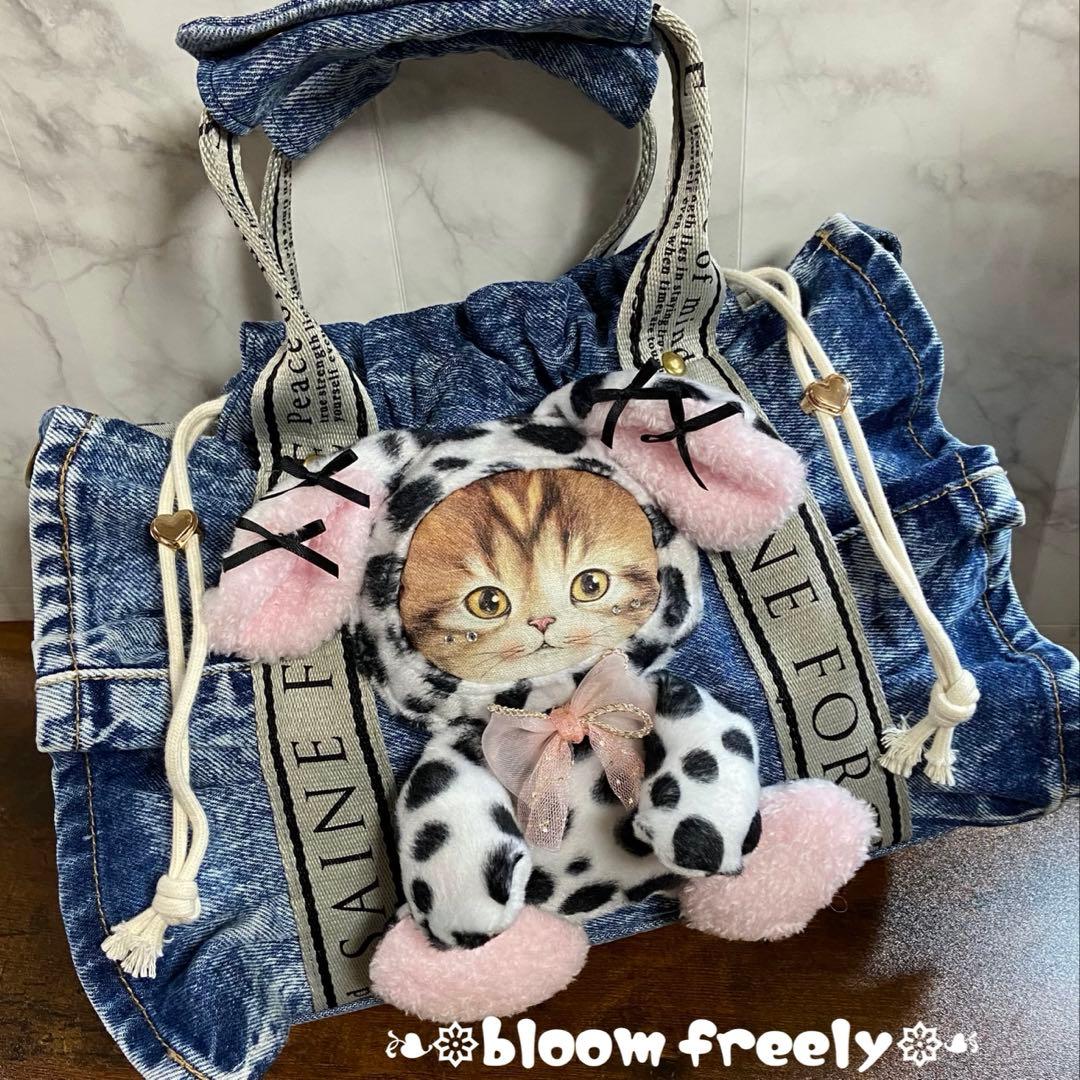 c*o様 コヤンイサムチョン デニムリメイク【フリルバッグ】トートバッグ ハンド