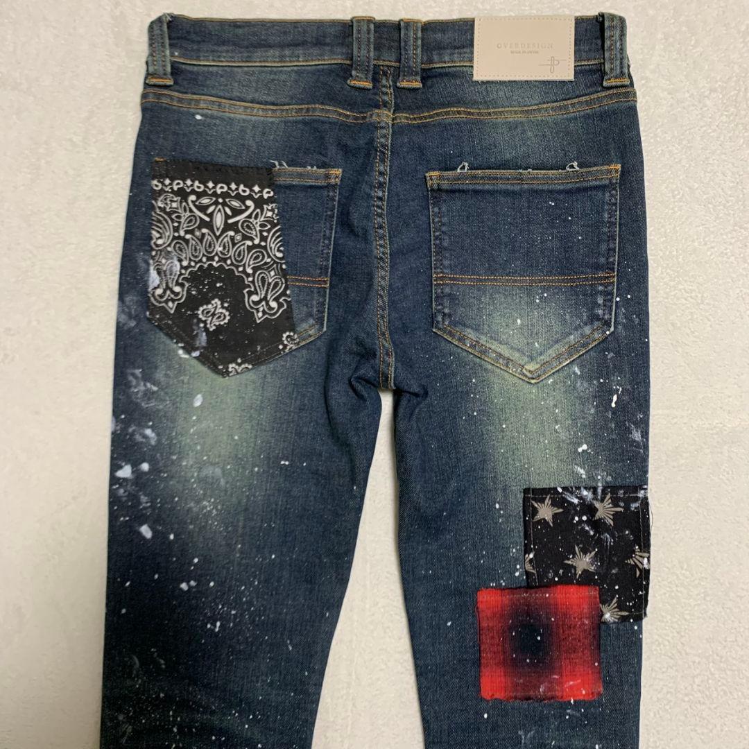 《レア》NO ID.×OVERDESIGN ストレッチ パッチワークスキニー