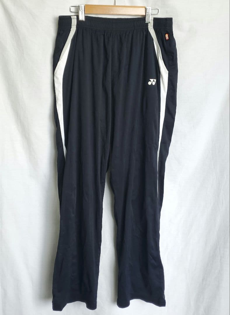 YONEX ナイロンパンツ 黒 ブラック ライン バトミントン 柄