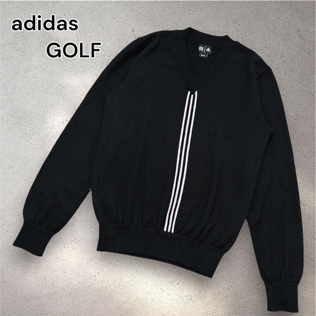 【希少】アディダス ゴルフ テーラーメイド期 ウールニット M 日本製 ブラック