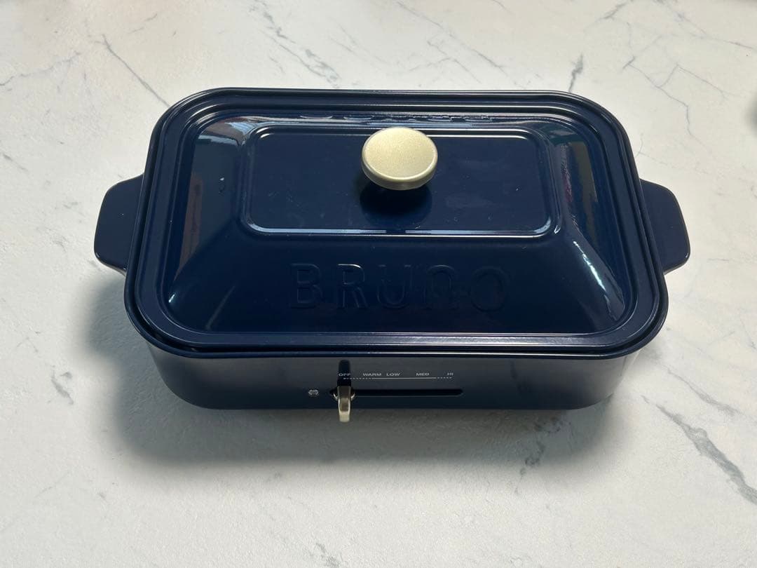 BRUNO ホットプレート たこ焼きプレート セラミックコート鍋付き ネイビー