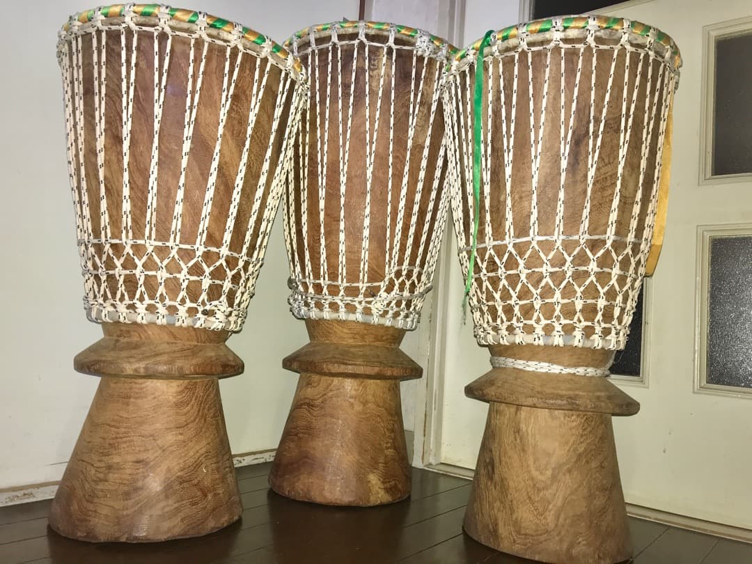 ブガラブ 3本セット 西アフリカパーカッション 本場のセネガル産 ジャンベ