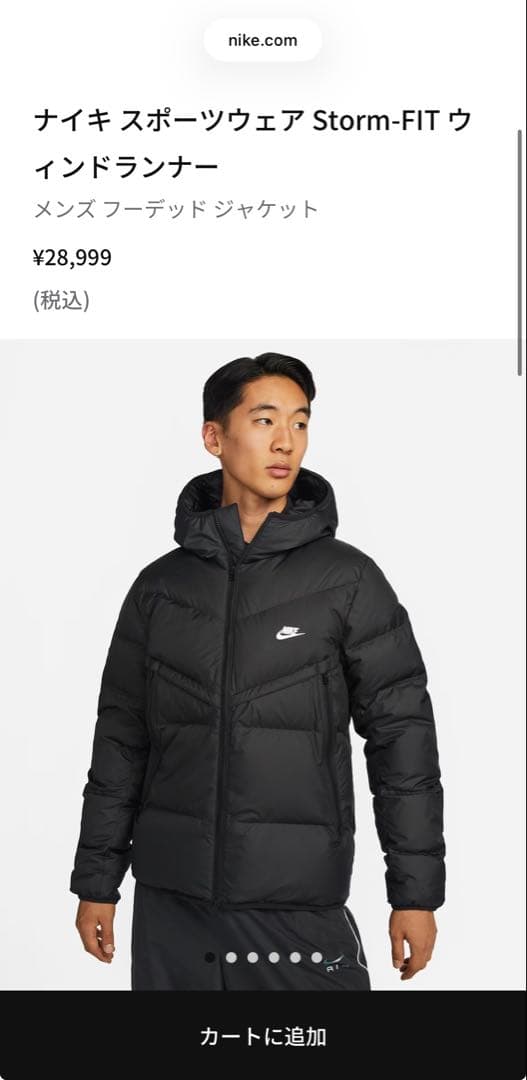 Nike STORM-FIT ブラック ダウンジャケット Lサイズ