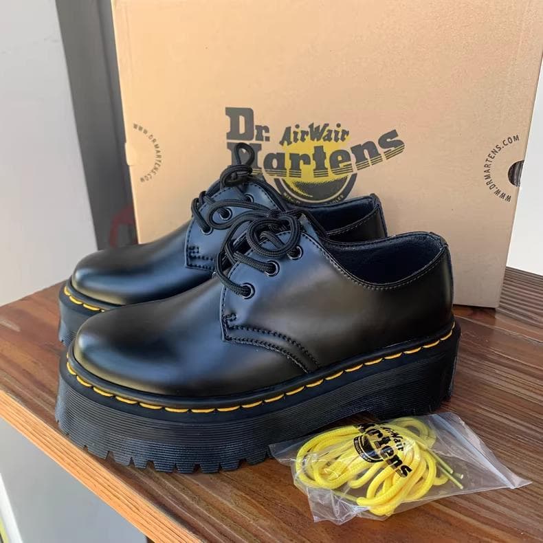 Dr.martens 厚底 3穴 ローカット マーチンブーツ レディース23cm