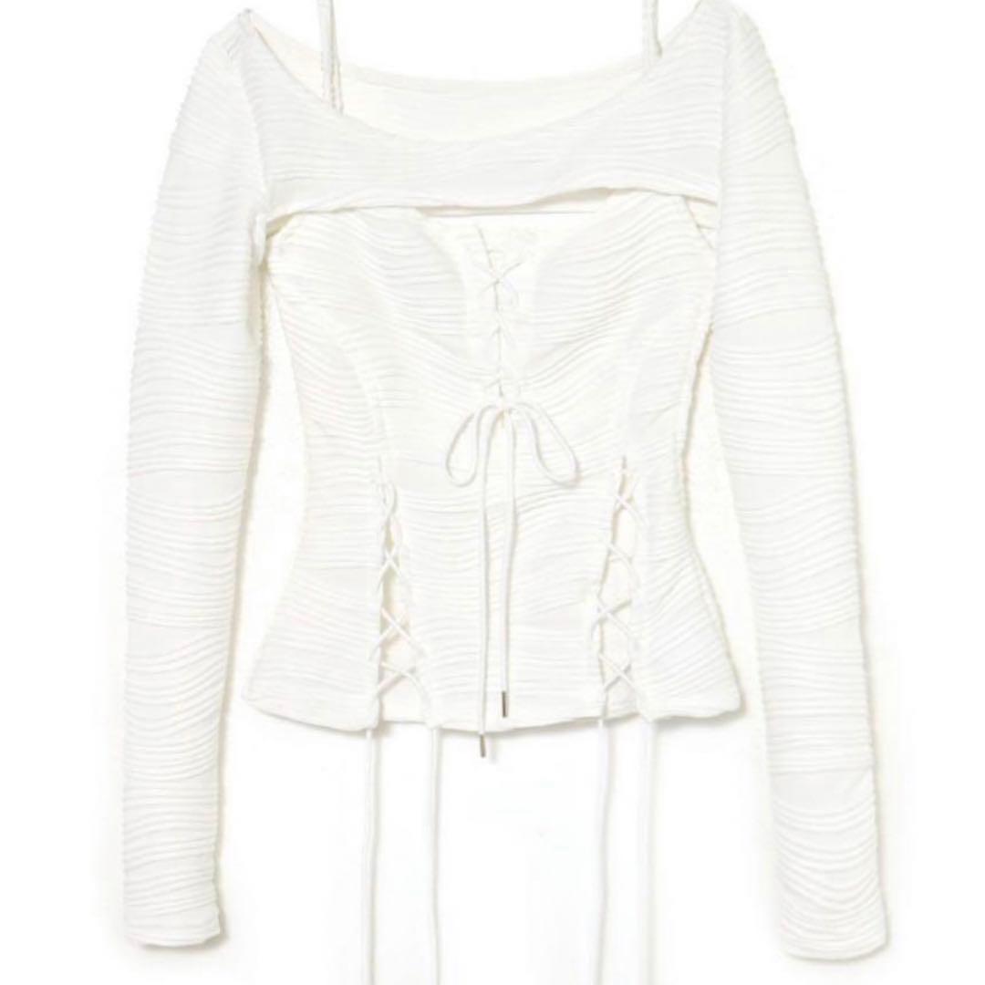 トップス melt the lady lace up layered corset