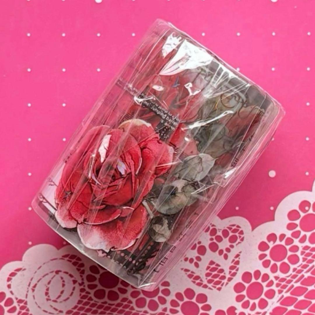 贝壳光 旧日红笺 6cm×6m 海外マスキングテープ　海外マステ　バラ　レコード