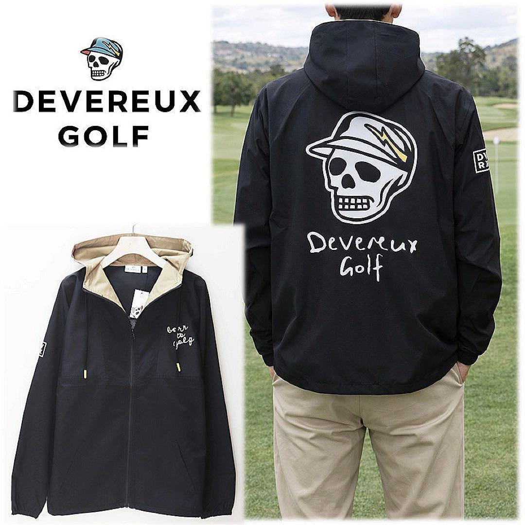 《デヴァローゴルフ》未使用 ストレッチタフタ ビッグスカル フーディブルゾン M