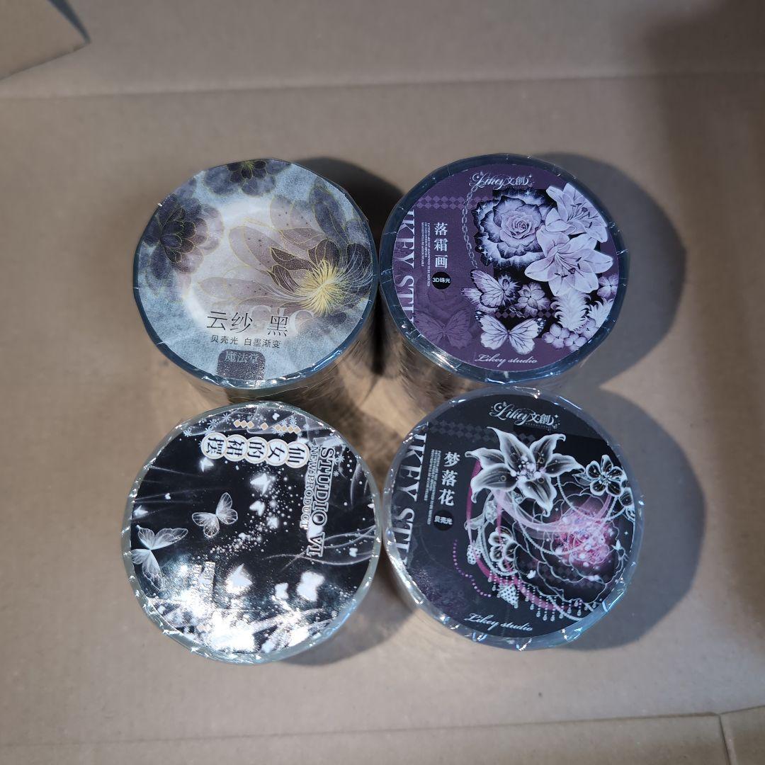 海外マステ　薔薇　等　巻き売り　装飾マステ　海外マスキングテープ