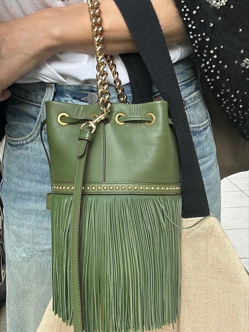 限定色♡J&M DAVIDSON フリンジカーニバル ミニ オリーブ