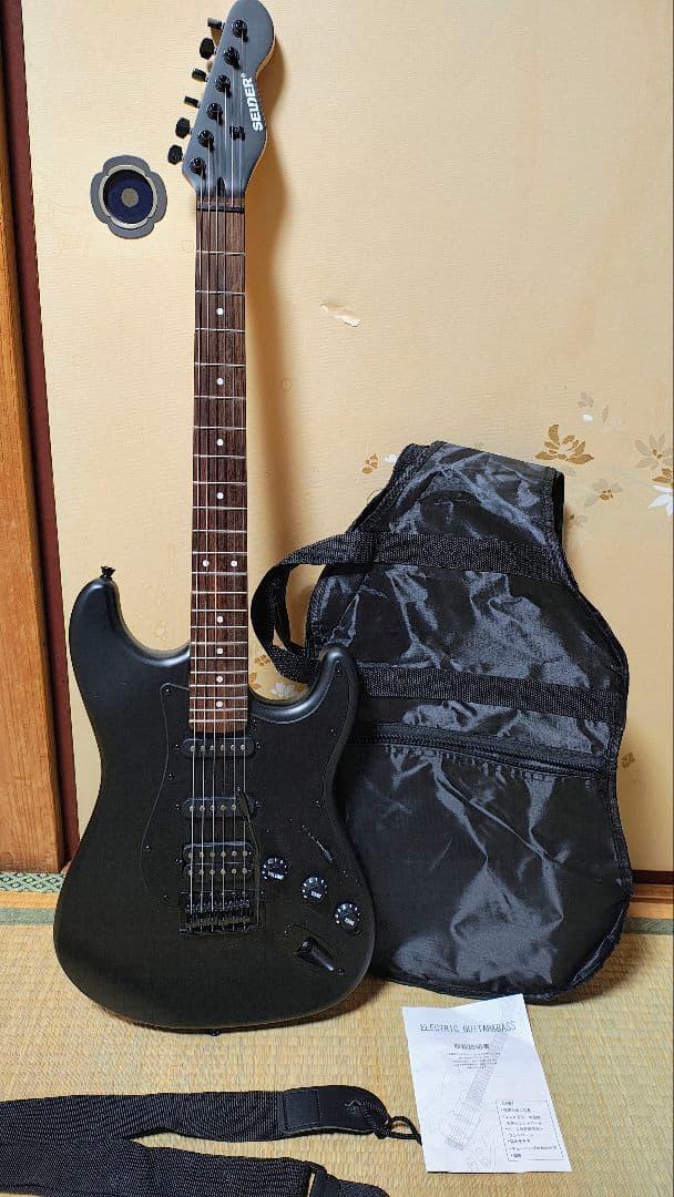 SELDER セルダー　ストラトキャスター　STC-04　全面マッドブラック仕様