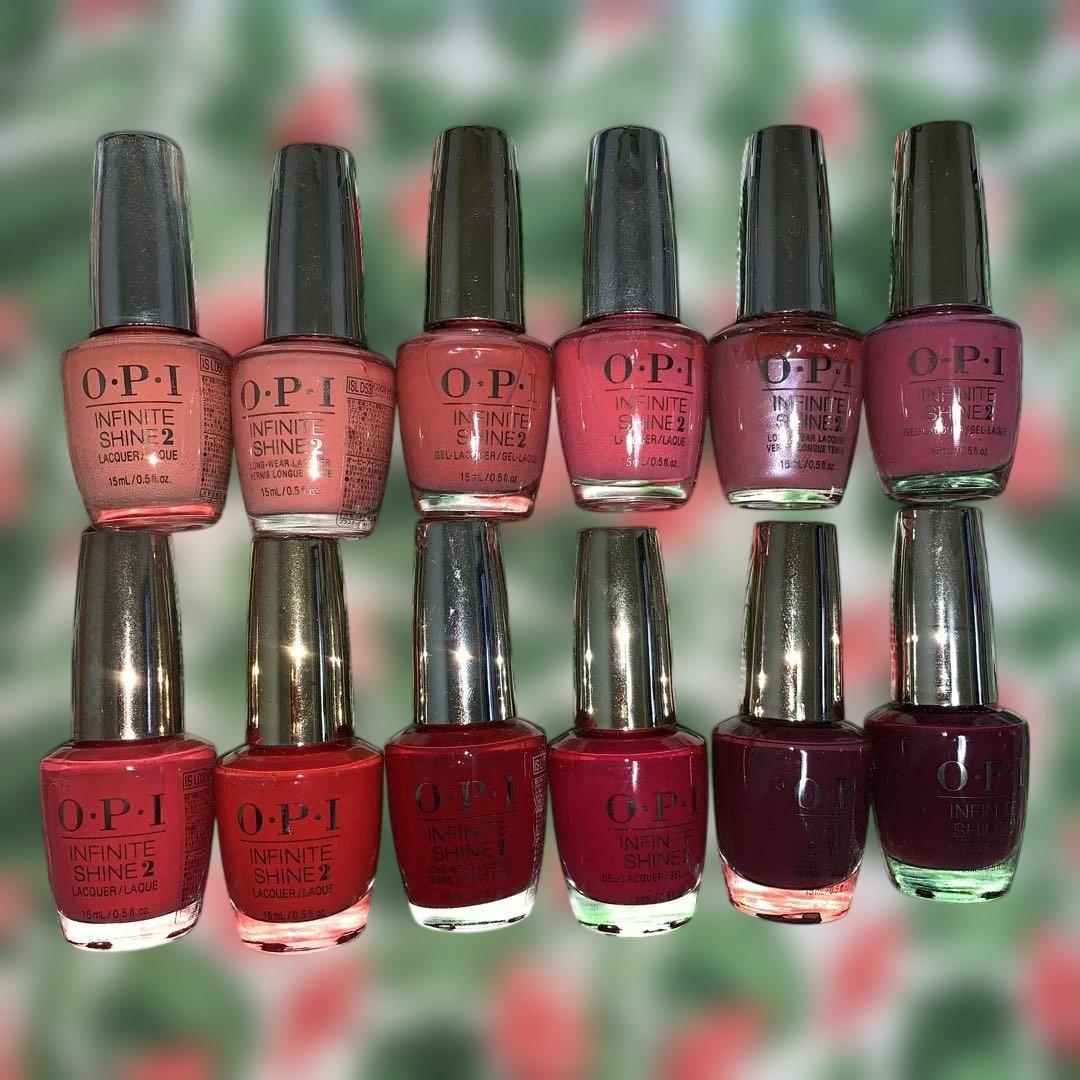 OPI インフィニットシャイン　レッド系セット