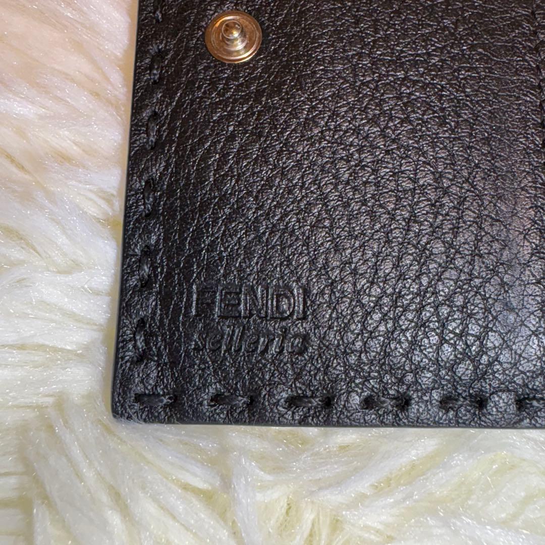 美品 FENDI セレリア 名刺入れ カード ホルダー ブラック