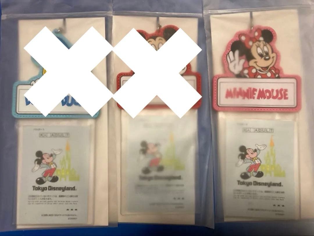 フロンティアウッドクラフト　チケットホルダー　ミッキー　ドナルド　ミニー