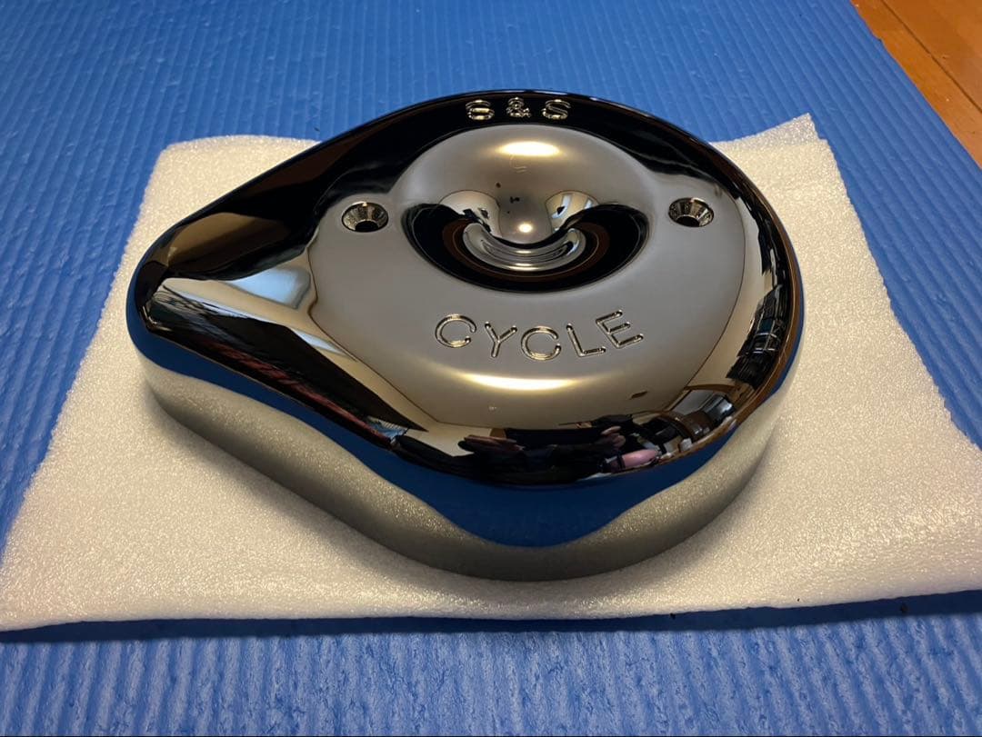 S&S【ステルスエアクリーナキット ティアドロップ ダーククロームカバー】