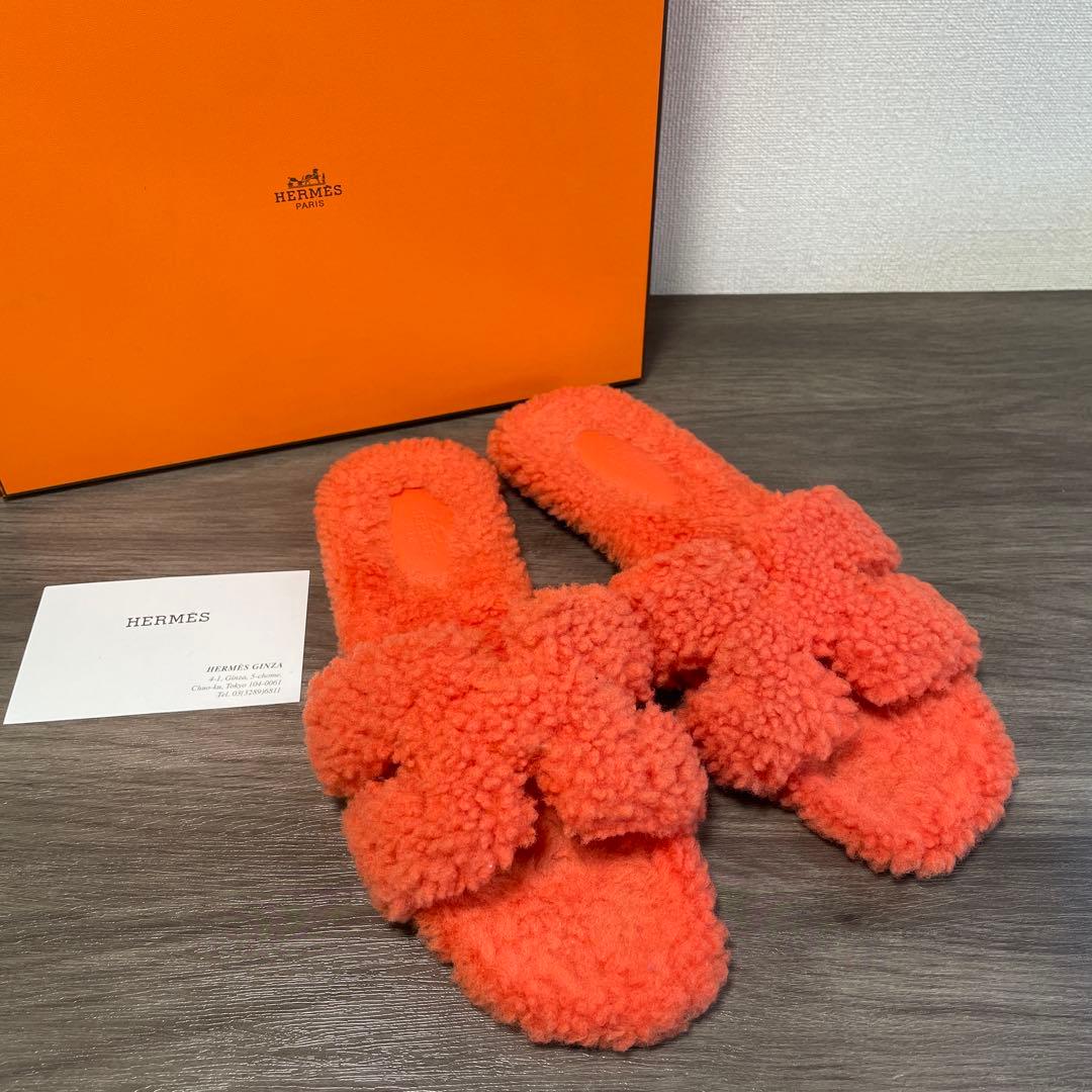 HERMESエルメス　箱付き　オランムートンサンダル38