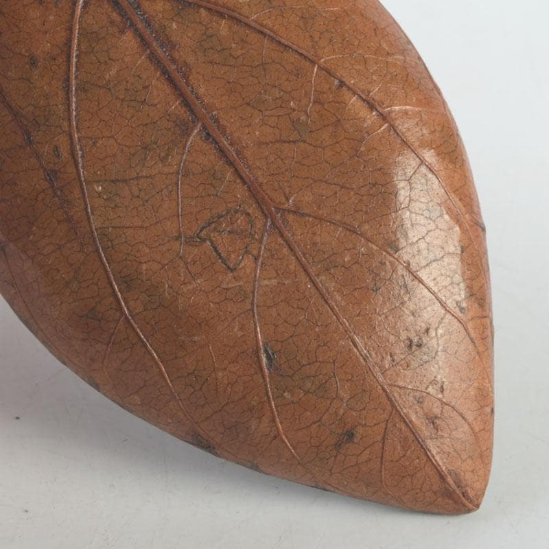 茶道具　山中塗師　新井宗賀作　乾漆　柿ノ葉香合　共箱　V　9706