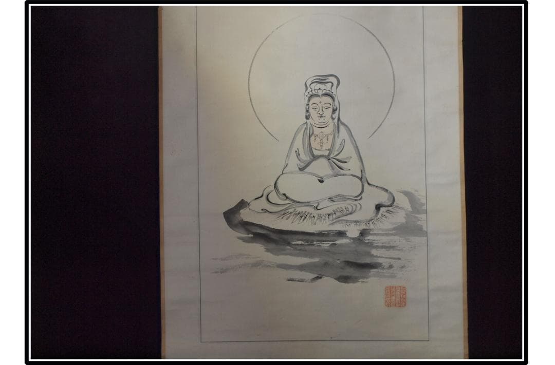 時代の掛軸　山水図肉筆保証　蔵整理 日本　中国美术品 X1115C16-9