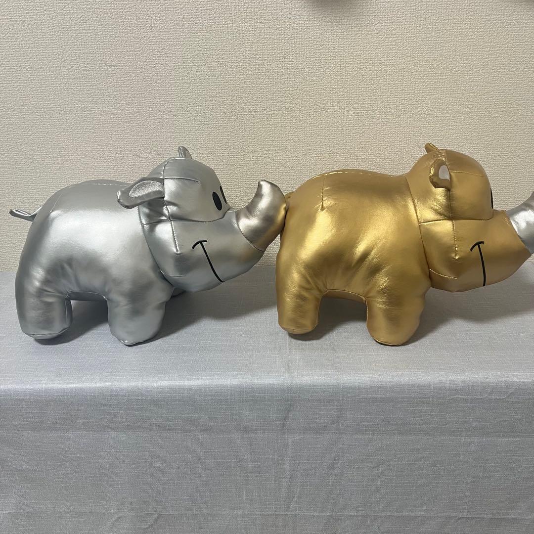 【希少】ジャグラー　ツノッチぬいぐるみ　金銀　アクリルパネル　ドル箱ツノッチ