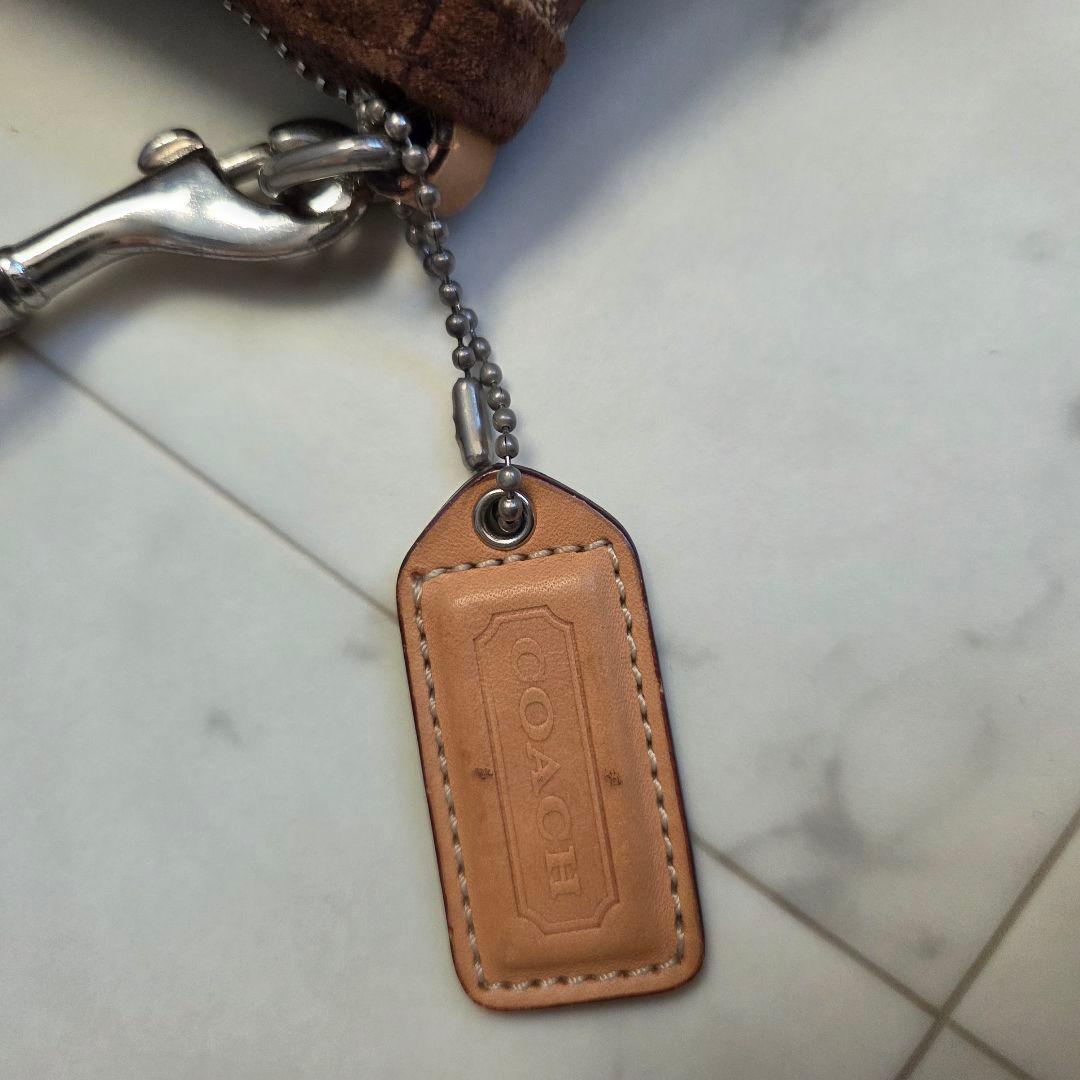 希少 COACH コーチ ミニ アクセサリーポーチ シグネチャー パッチワーク