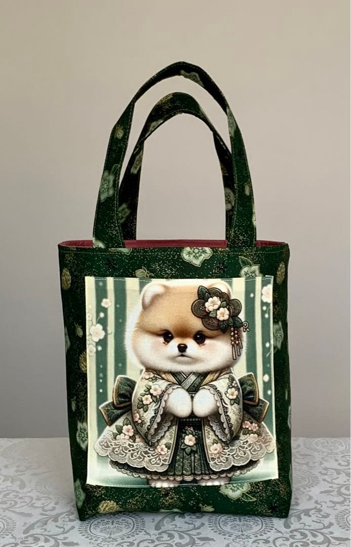 みい　ポメちゃん　トートバッグ　小物入れ