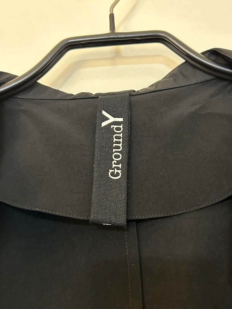 Ground Y （グラウンド ワイ） フード付きブラック ロングコート【美品】