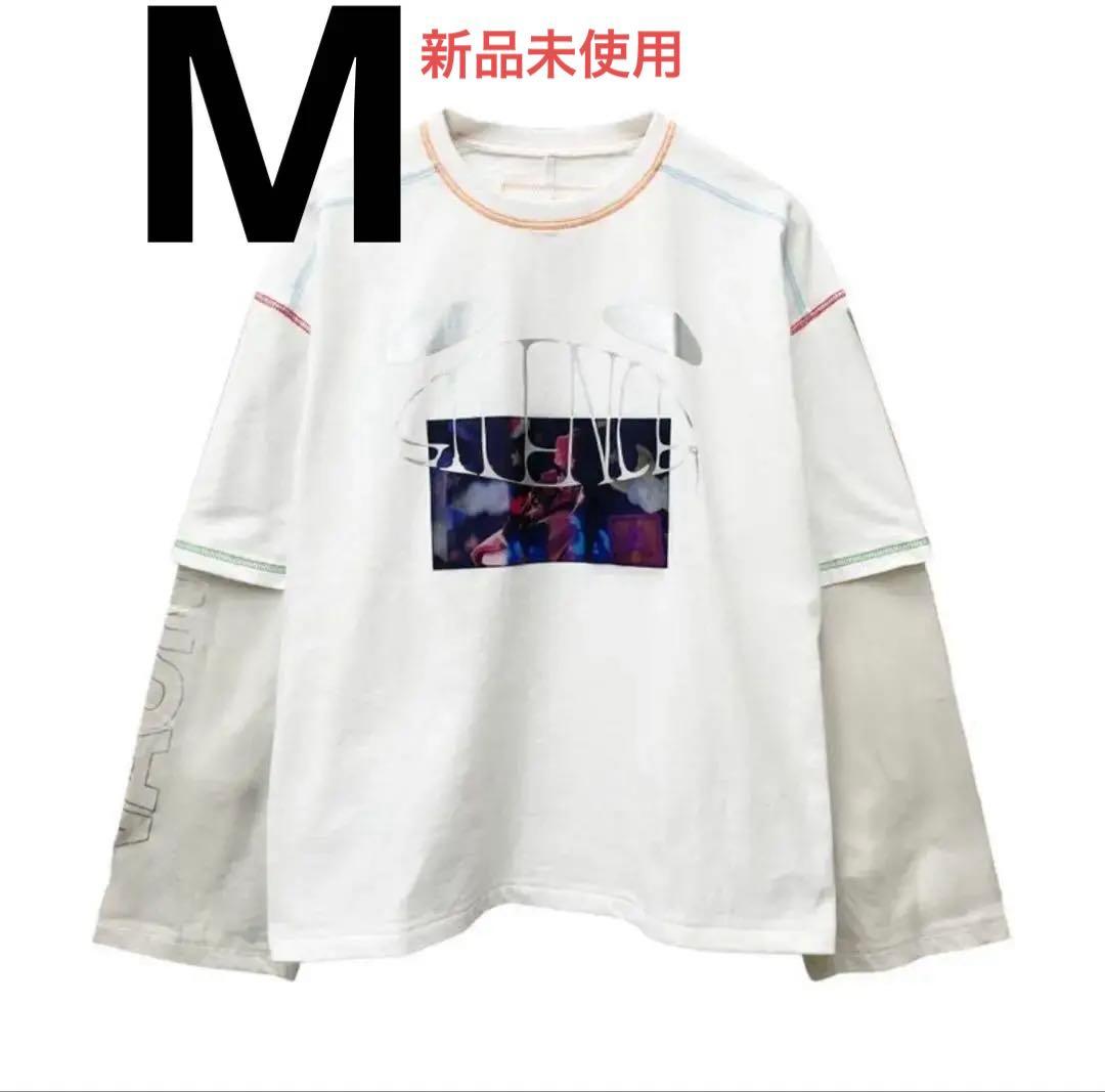 【Mサイズ】Logo Layered T-shirt SIlENCE white