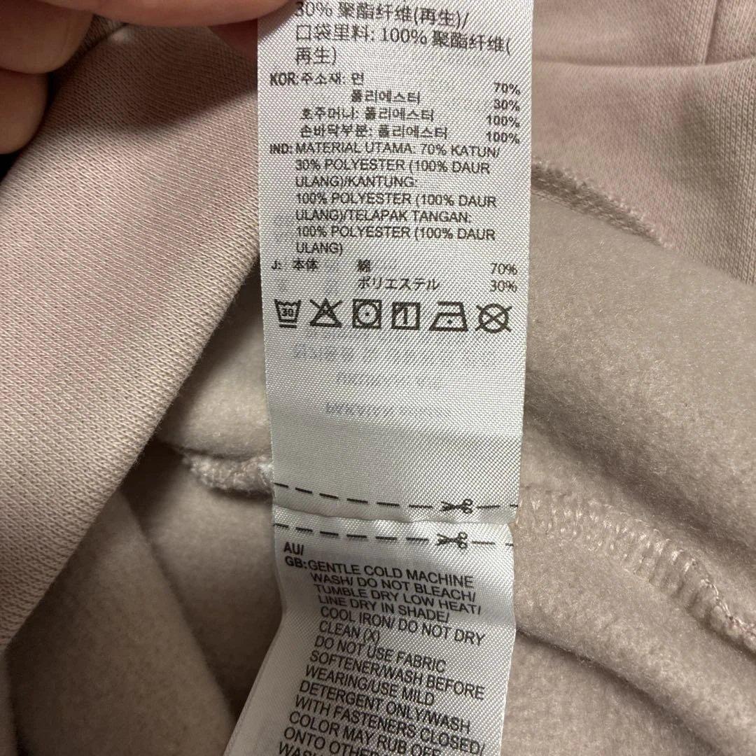 adidas ピンクベージュ セットアップ　ジャケット&スカート M 裏起毛