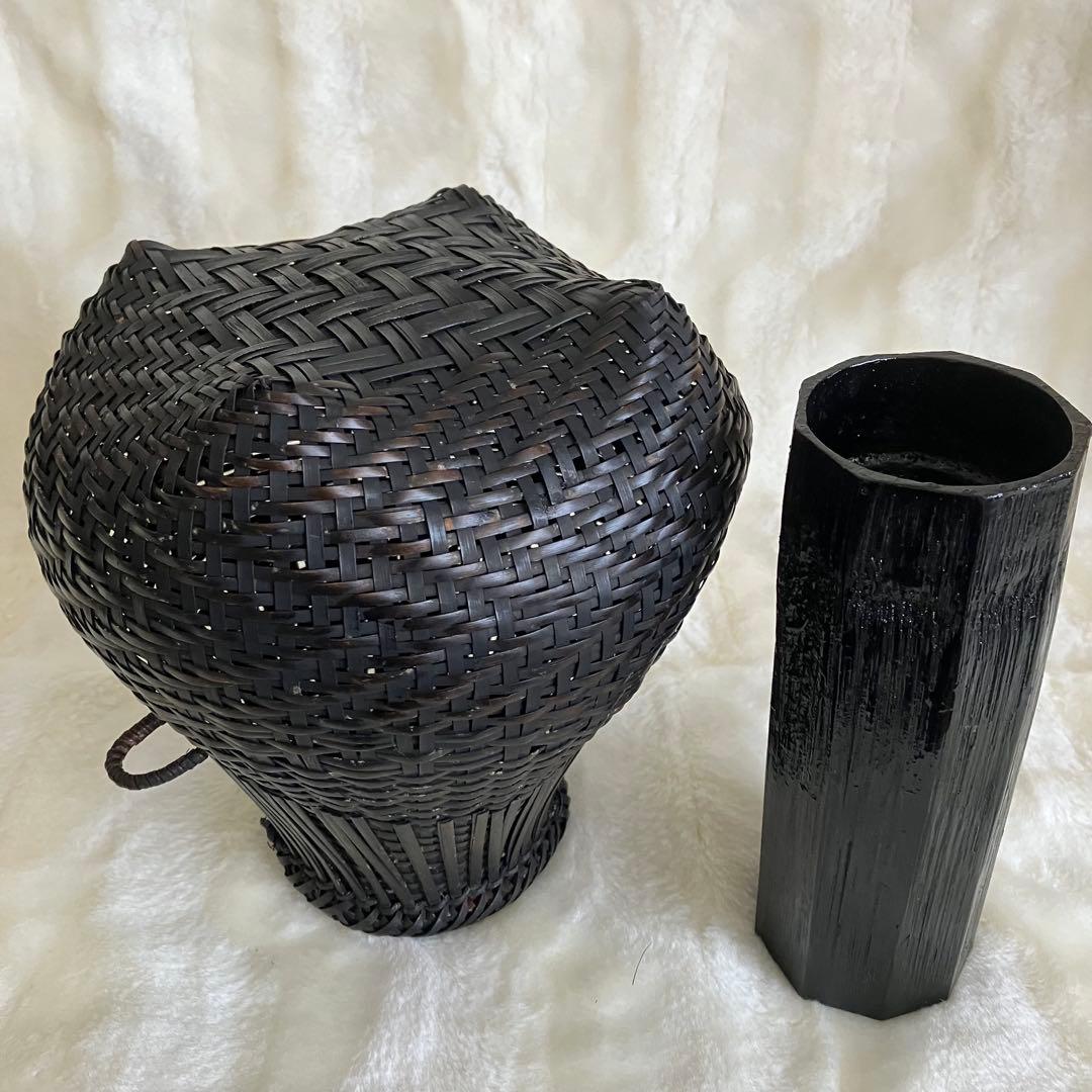 お値下げ 茶道具 名工 島村白峰斎造 桂籠 花籠 共箱