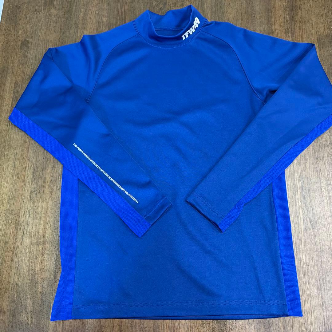 TFW49 青色 長袖ハイネックシャツ Mサイズ