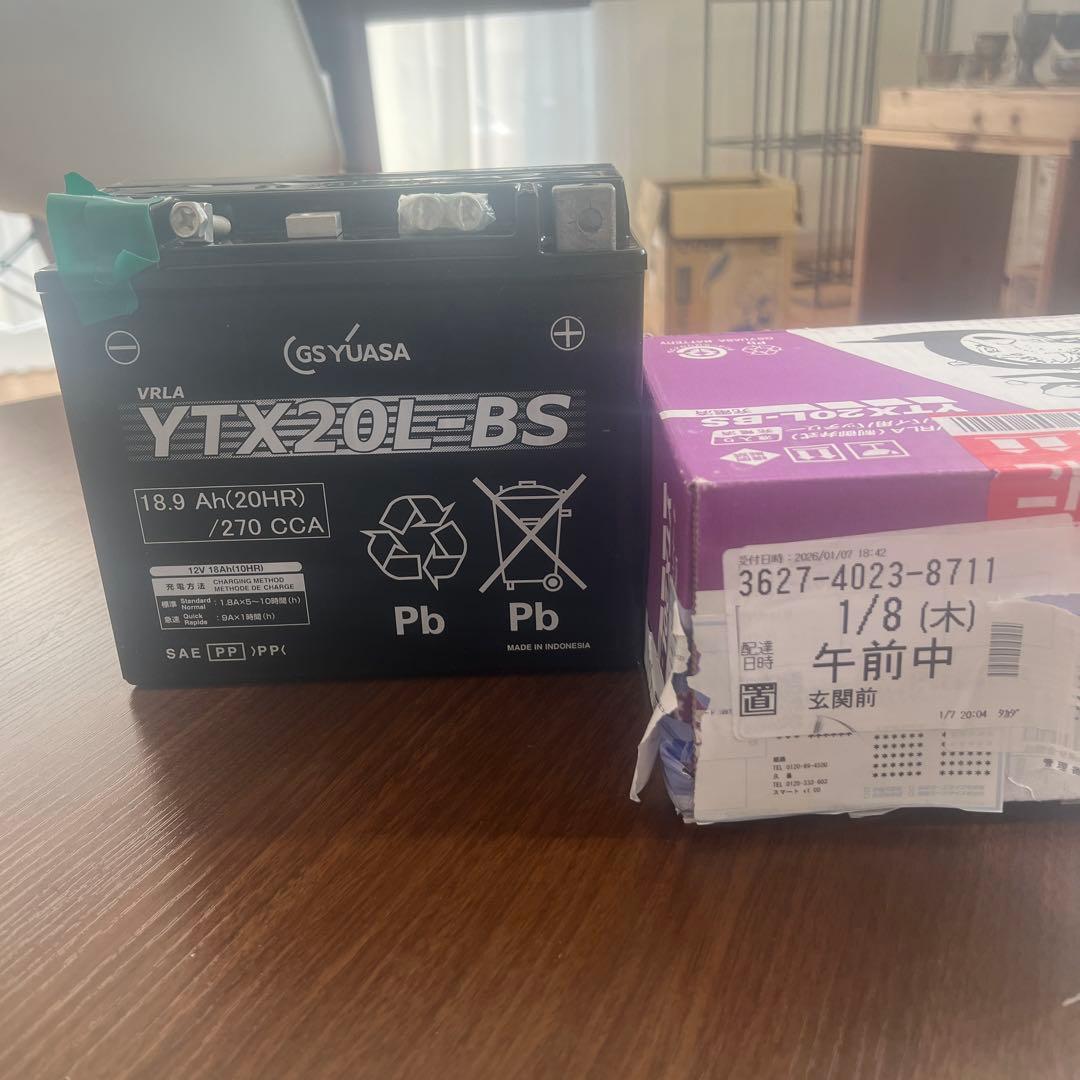 GSユアサ YTX20L-BS バッテリー 18.9Ah