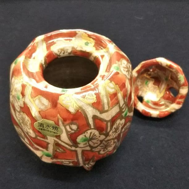 清水焼 赤画香炉