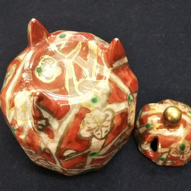 清水焼 赤画香炉