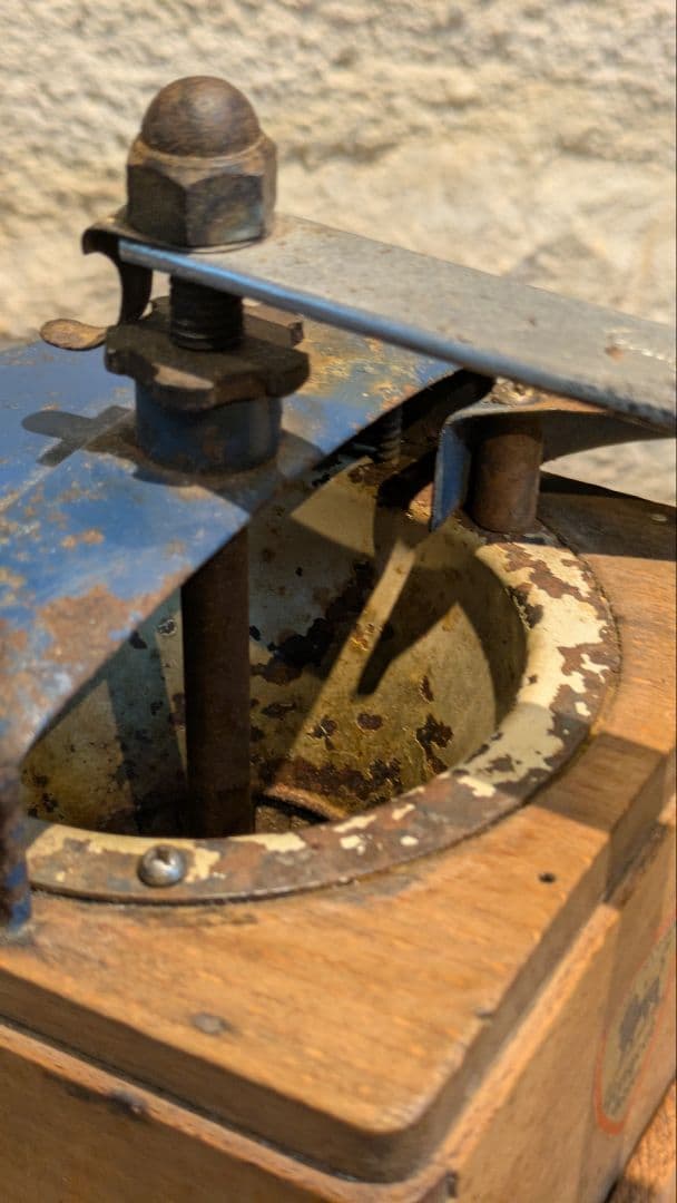 【実働品】【オーバーホール済】フランスアンティーク　プジョー　メタルコーヒーミル