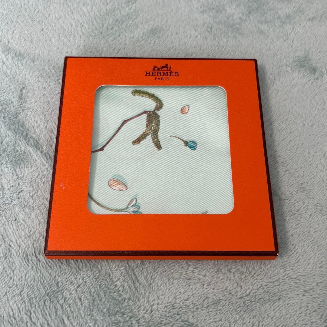 ペ*レ様 HERMES シルク 花柄 ハンカチ