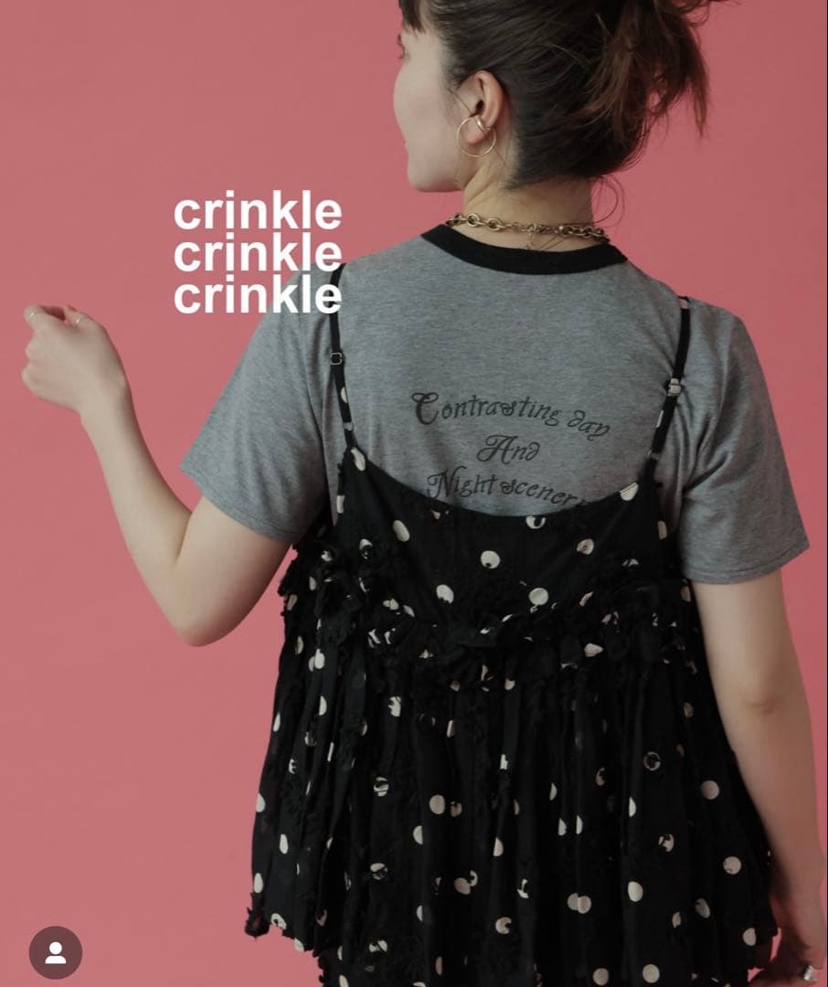 きょうこ様　クリンクルクリンクル　3D embroidery dot キャミ