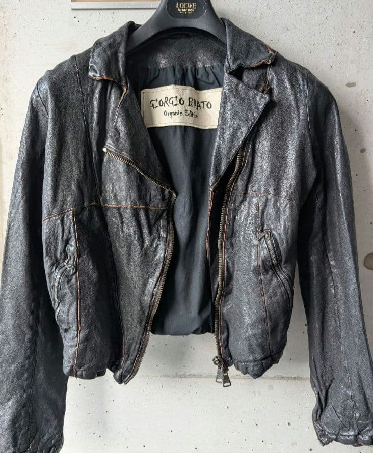 限定特価！Giorgio Brato 未使用 レザーライダースジャケット 42