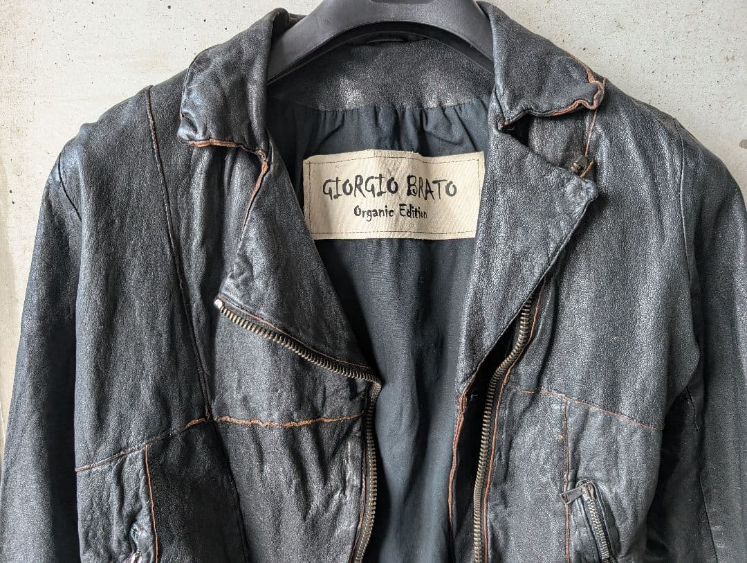 限定特価！Giorgio Brato 未使用 レザーライダースジャケット 42