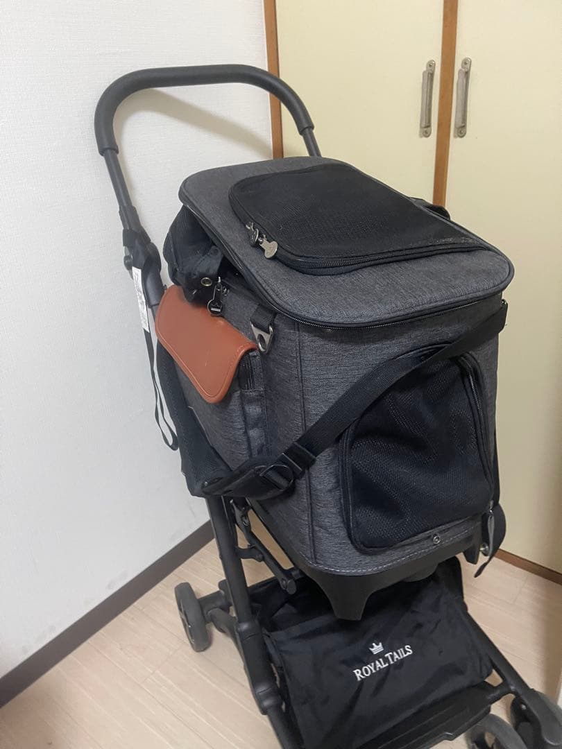 お値下げ済み　折りたたみペットカート グレー 7in1機能