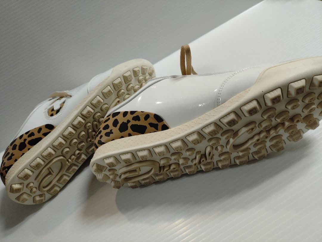 DUCA DEL COSMA ゴルフシューズ ホワイト/レオパード