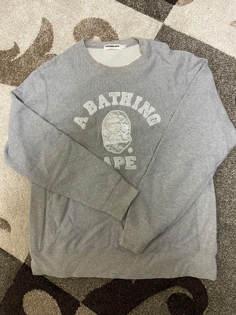 A Bathing Ape グレー トレーナー Lサイズ