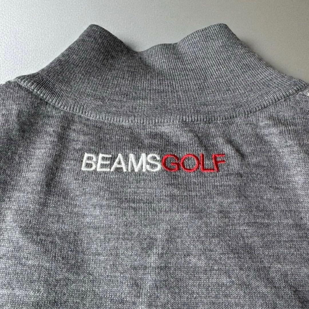 美品✨ビームスゴルフ　ストライプ　ニットブルゾン　ワッペン　刺繍　ジャケット