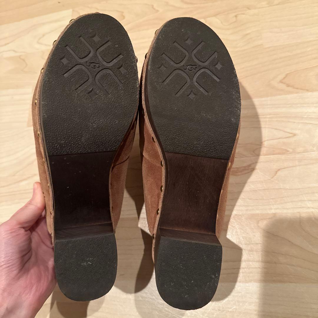 値下げ⭐︎UGG⭐︎アグ⭐︎ブラウンファー⭐︎クロッグサンダル　サボ/ヒール/24cm