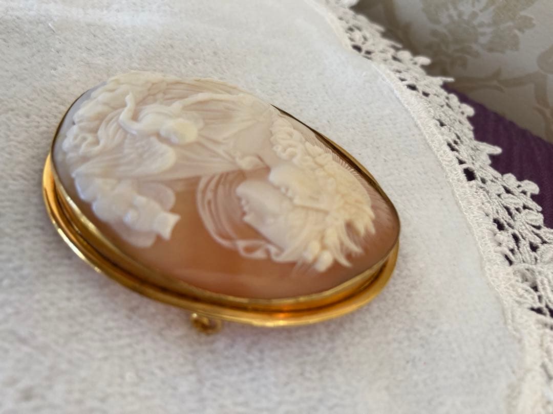 ゆーたんちゃん専用アンティークナイト&デーサードニクスシェルカメオ